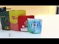 Bolsa de embalaje de hierba personalizada 3.5g Bolsa de embalaje de plástico con cierre de cremallera para cannabis