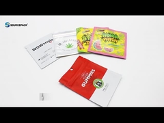 3 gomas de CBD selladas por 3 lados Bolsas de Mylar Cannabis de hierba Embalaje 3.5g Bolsa de cremallera