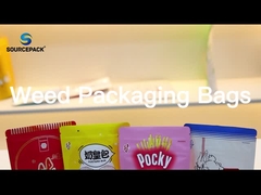 Bolsa de embalaje de hierbas resistente a los niños con cremallera personalizada Bolsa de pie con muesca de lágrimas